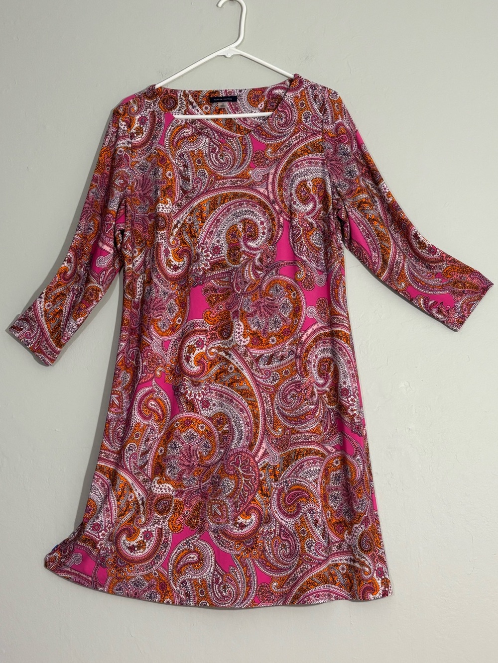 Tommy Hilfiger pink paisley shirt dress 16